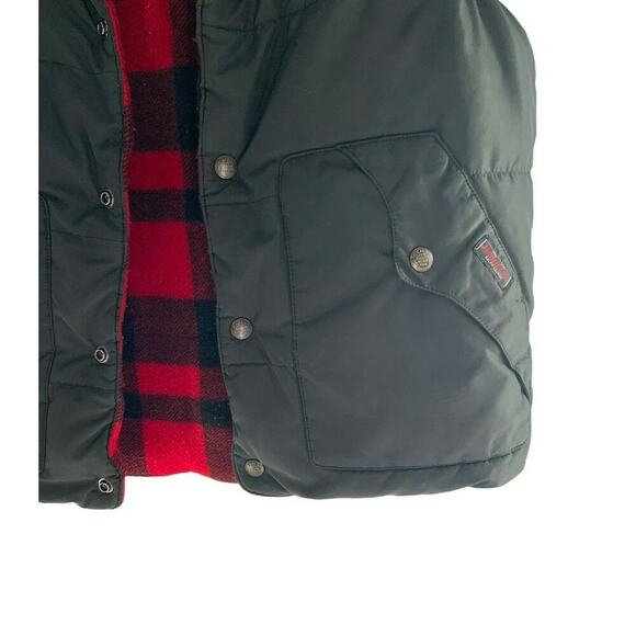 Polo Ralph Lauren Vintage Puffer Vest Unisex L Full Zip Mock Reversible Flannel - Picture 8 of 10